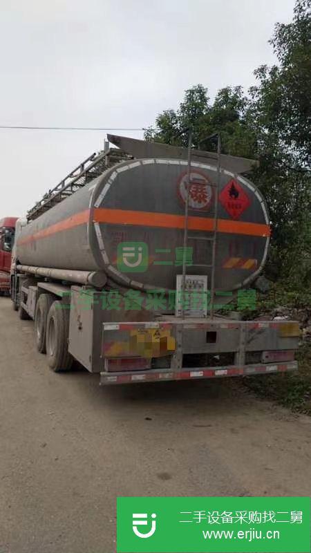 湖南出售二手國四東風天龍前四后八鋁合金油罐車