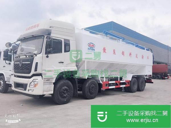 湖北出售二手東風(fēng)天龍20噸散裝飼料運(yùn)輸車