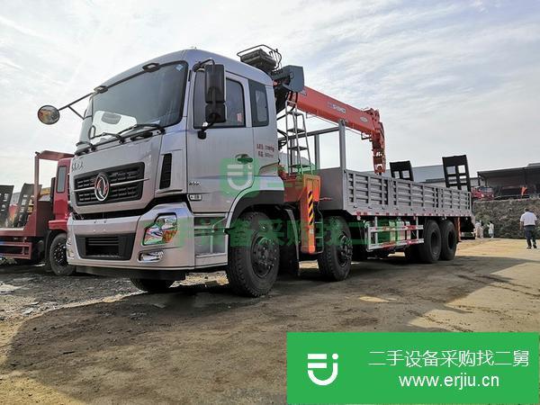 湖北出售二手東風天龍12噸前四后八隨車吊