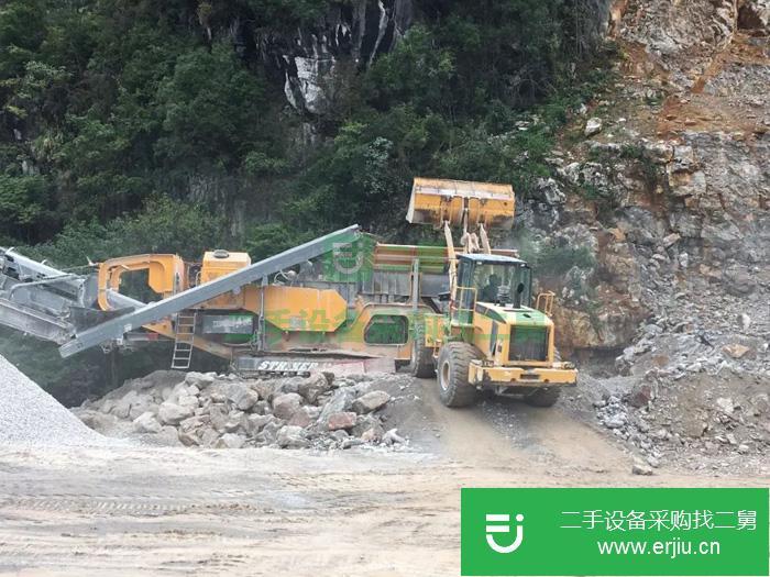 河南出售二手履帶反擊式移動(dòng)破碎站