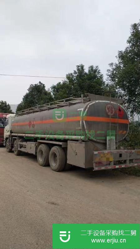 湖南出售二手國四東風天龍前四后八鋁合金油罐車