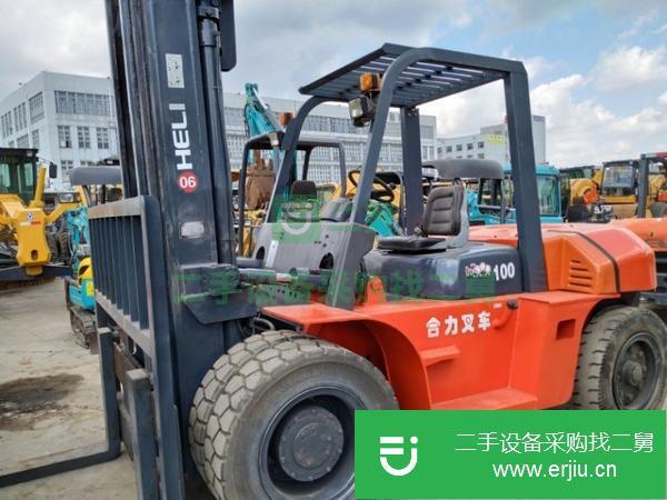 上海出售二手大型內(nèi)燃式合力10噸叉車