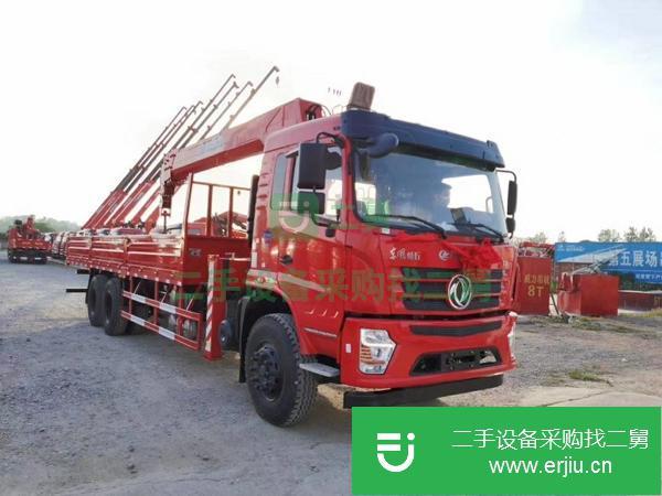 湖北出售二手東風后雙橋12噸隨車吊