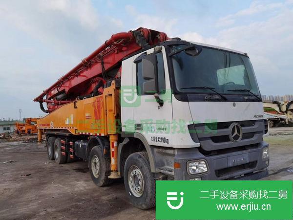 湖南出售二手三一奔馳底盤國四56米泵車