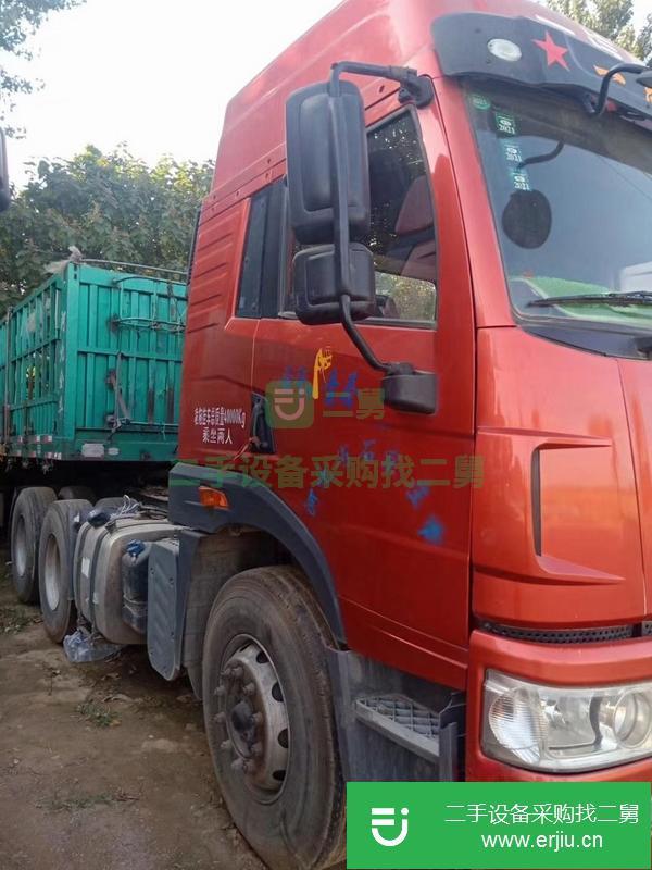 河北出售二手國五解放牽引車，375馬力，車況原版