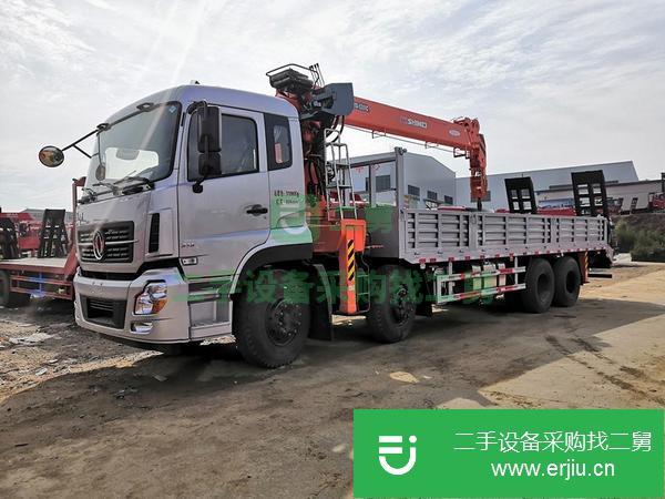 湖北出售二手東風天龍12噸前四后八隨車吊