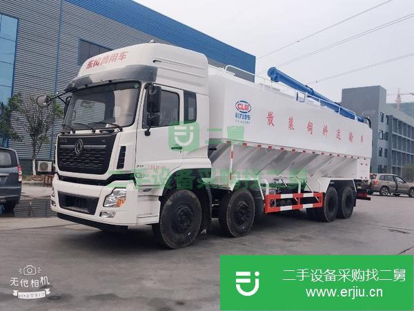 湖北出售二手東風(fēng)天龍20噸散裝飼料運(yùn)輸車