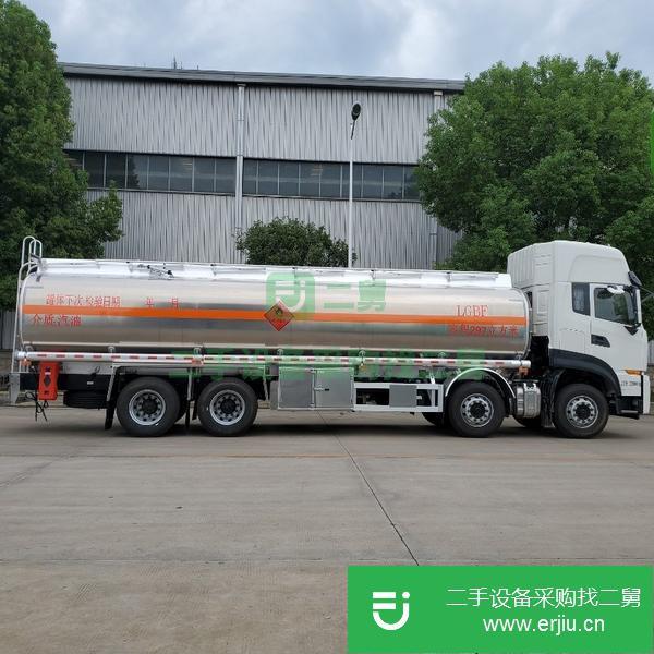四川出售二手東風天龍前四后八鋁合金油罐車