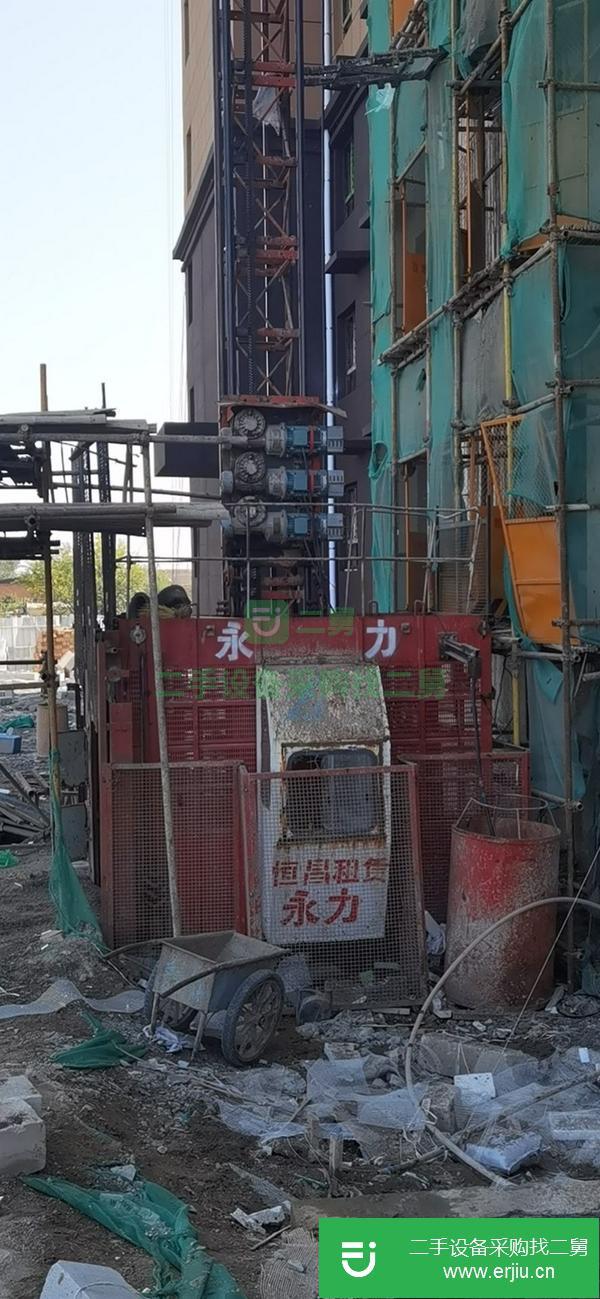 陜西出售二手13年永力電梯  高110米