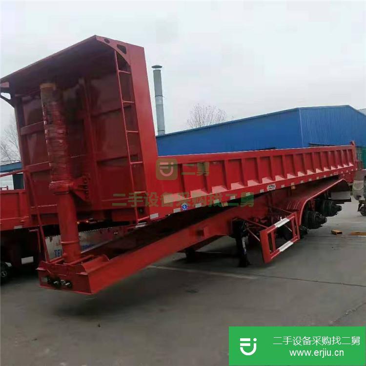 山東出售二手13米后翻自卸掛車