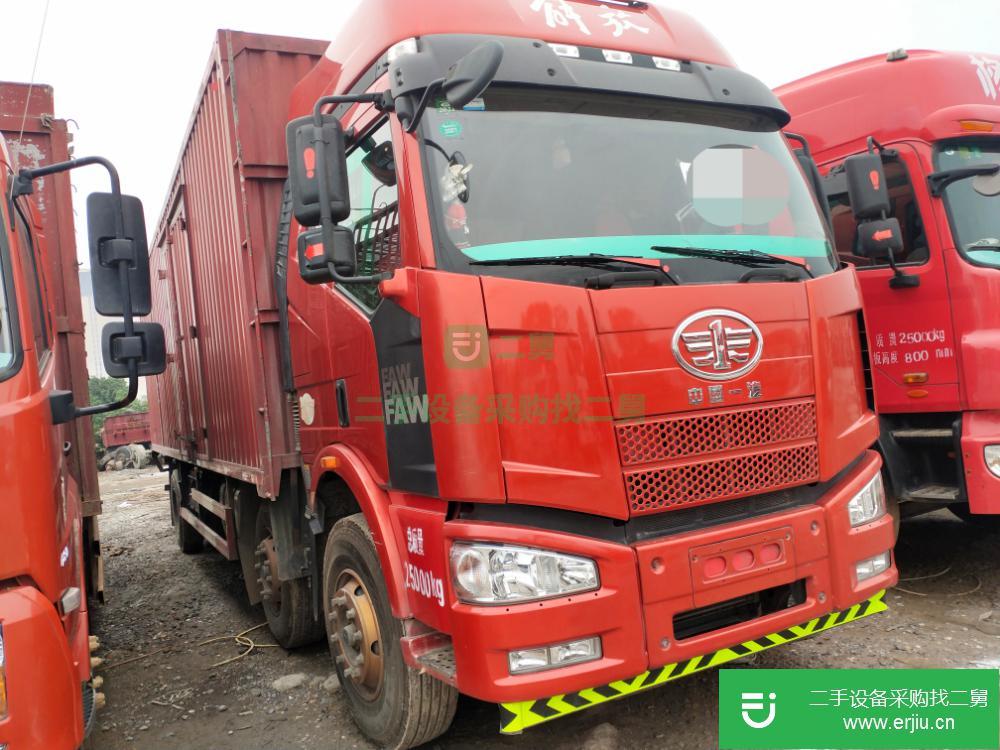 福建出售二手解放J6p前四后四箱式貨車