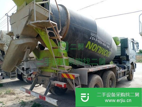 山東出售二手德龍攪拌車后八輪12方336馬力