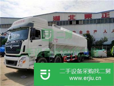 湖北出售二手東風天龍前四后八散裝飼料運輸車