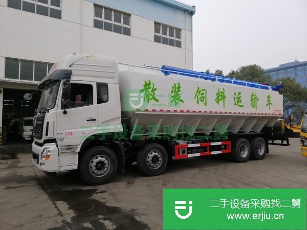 福建出售二手東風天龍40方前四后八散裝飼料運輸車