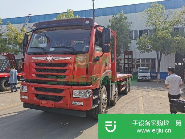 湖北出售二手解放悍V前四后八平板運輸車