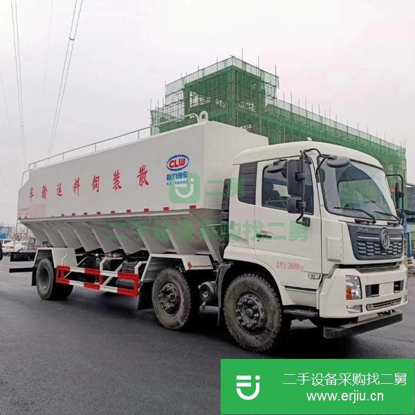 河南出售二手天錦小三軸30方15噸散裝飼料運輸車