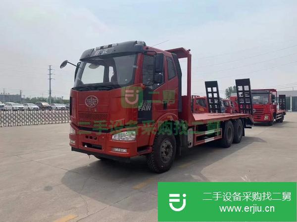 云南出售二手解放后八輪平板運輸車