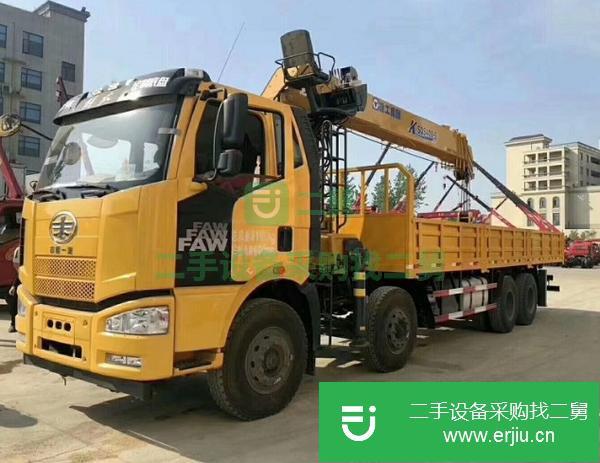 山西出售二手東風12噸后八輪隨車吊