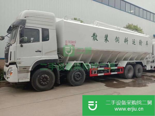 湖北出售二手東風(fēng)天龍前四后八41方散裝飼料運(yùn)輸車