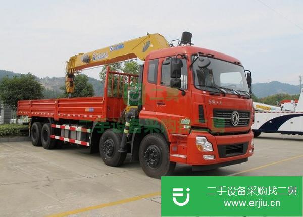 山西出售二手東風12噸后八輪隨車吊