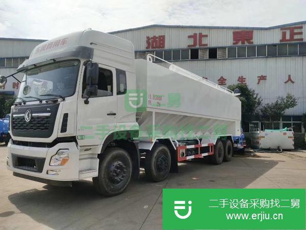 湖北出售二手東風(fēng)天龍前四后八41方散裝飼料運(yùn)輸車