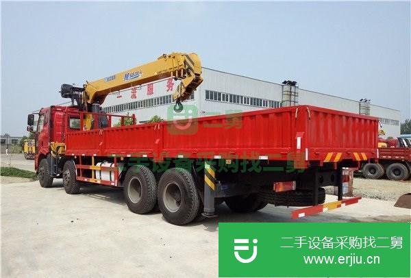 山西出售二手東風12噸后八輪隨車吊