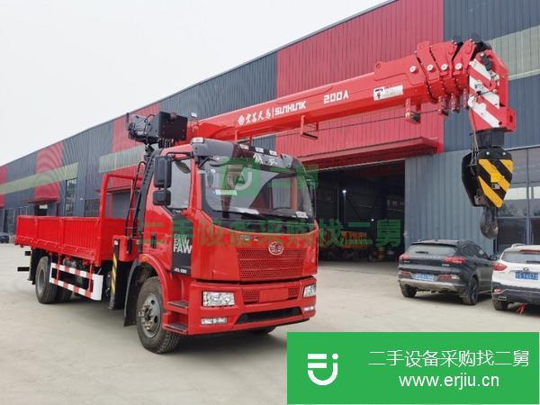 湖北出售二手宏昌天馬8噸五節(jié)臂隨車吊