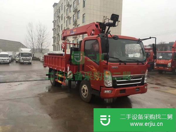 浙江出售二手重汽豪曼5噸藍牌隨車吊