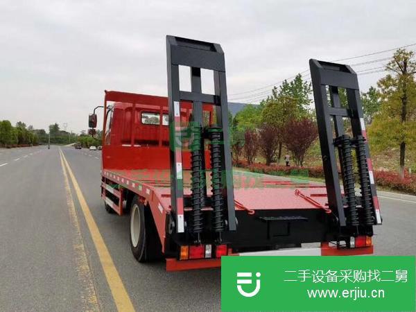 陜西出售二手15噸挖機平板運輸車