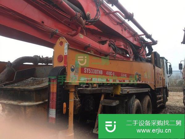 湖南出售二手三一泵車，奔馳49米三橋底盤