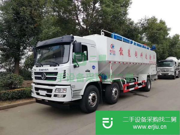 湖南出售二手軒德X6小三軸30方散裝飼料運(yùn)輸車