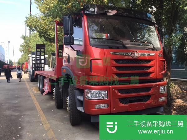 天津出售二手解放悍V前四后八平板運輸車