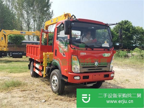 山西出售二手重汽王牌3.5噸石煤隨車吊
