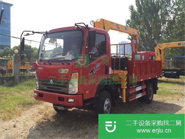 山西出售二手重汽王牌3.5噸石煤隨車吊