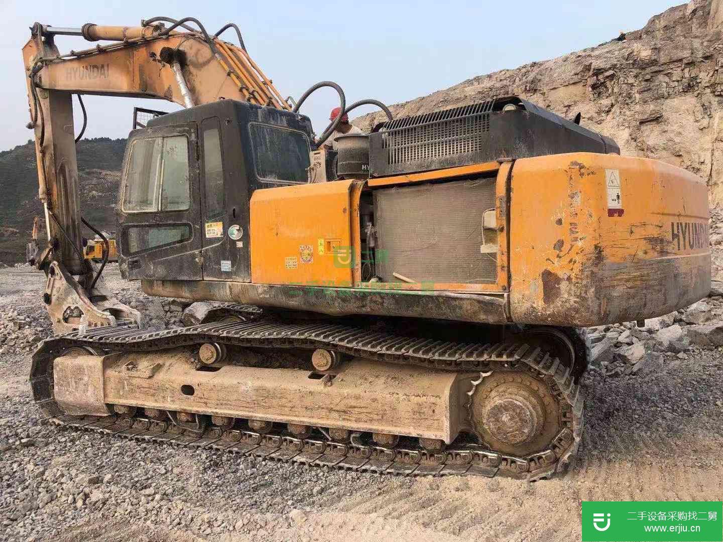 河北出售二手現代R455LC-7挖掘機