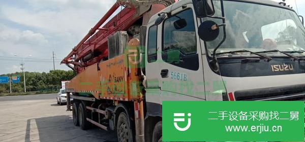 江蘇出售二手三一泵車，五十鈴56米底盤