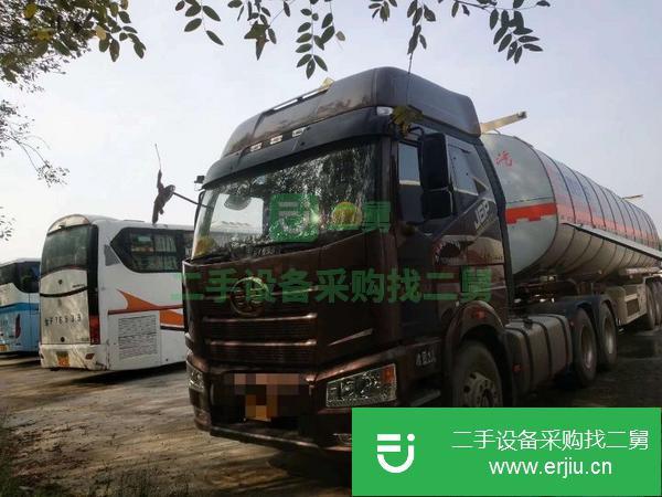 河南出售二手解放J6P鋁合金保溫半掛車