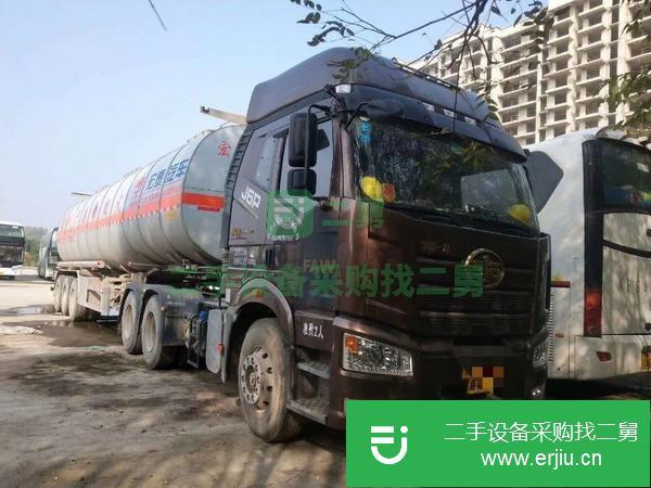 河南出售二手解放J6P鋁合金保溫半掛車