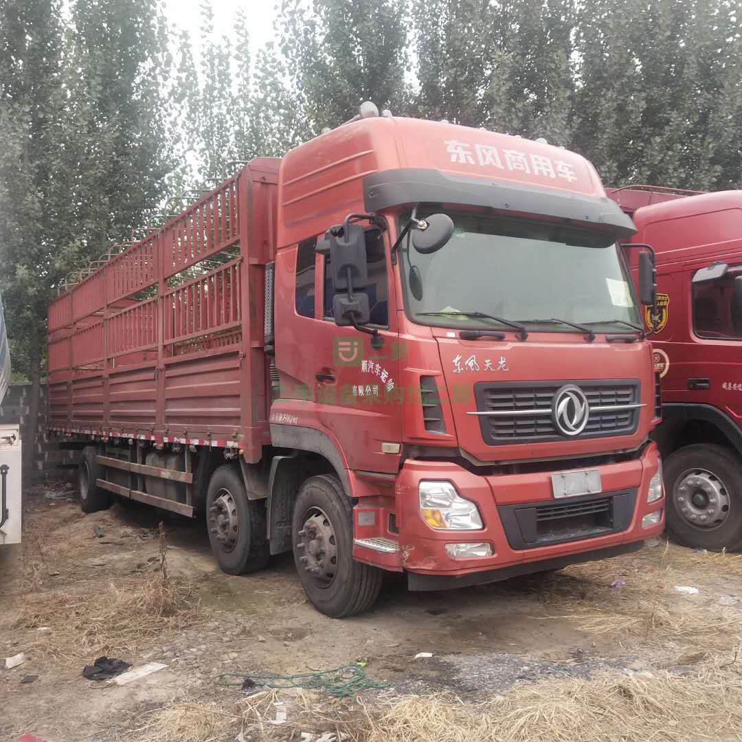 出售二手東風天龍C7G高欄載貨車 長途輕體貨車9.6高欄單車