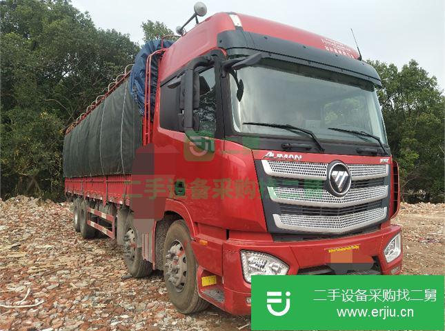 江西出售二手福田歐曼前四后八高欄載貨車(chē)