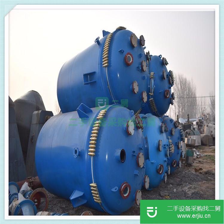 山東出售二手5噸搪瓷電加熱反應釜