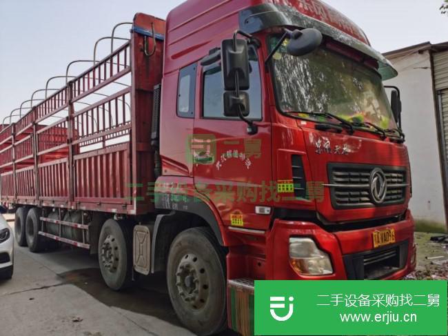湖北出售二手東風(fēng)天龍前四后八倉(cāng)柵式貨車
