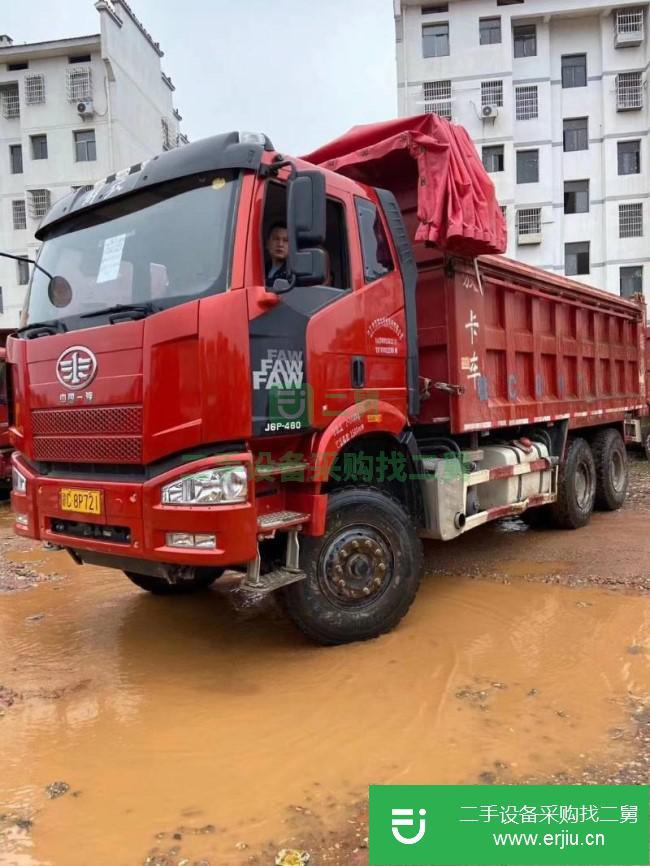 江西出售二手一汽解放后八輪自卸車