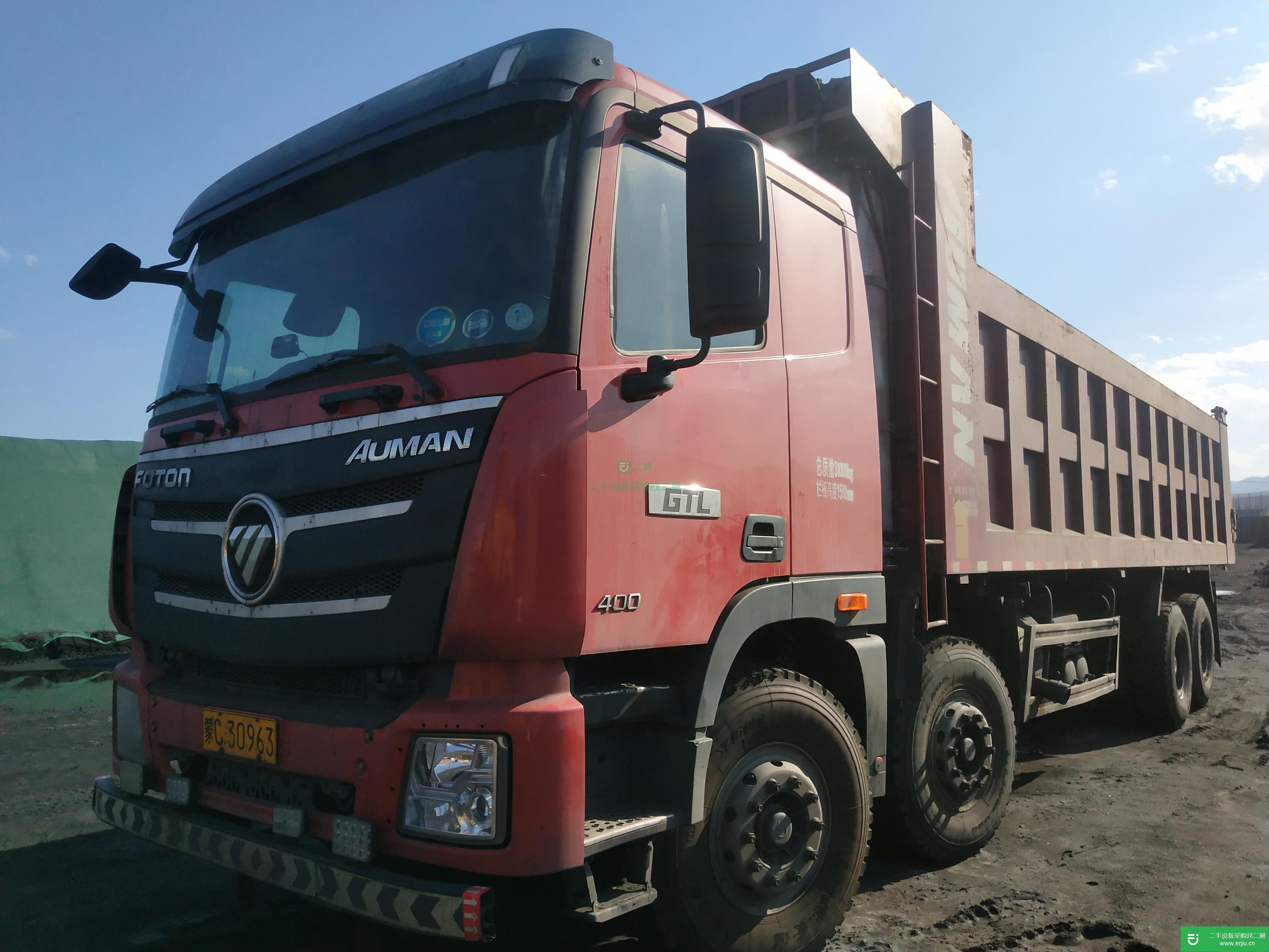 寧夏出售二手福田歐曼400馬力自卸車