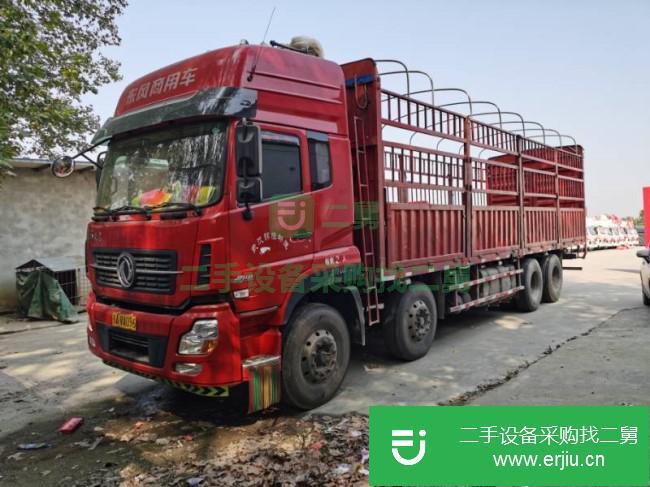 湖北出售二手東風(fēng)天龍前四后八倉(cāng)柵式貨車