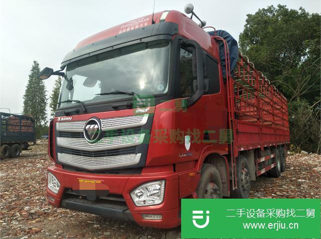 江西出售二手福田歐曼前四后八高欄載貨車(chē)