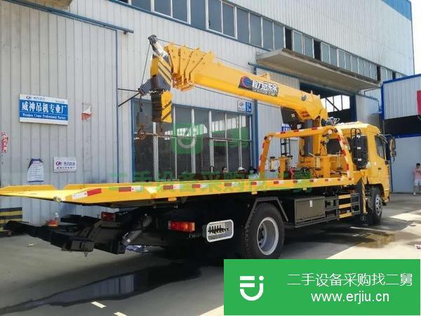 福建出售二手陜汽軒德8噸平板隨車吊