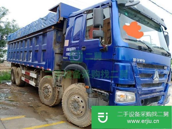 山東出售二手豪沃前四后八7.4米自卸車