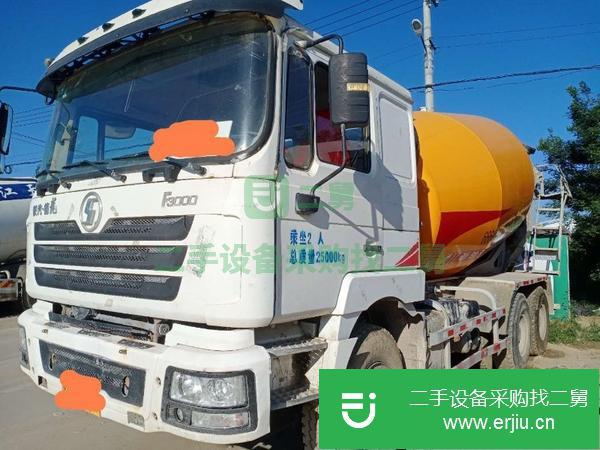 山東出售二手14年德龍攪拌車后八輪國四大12方340馬力