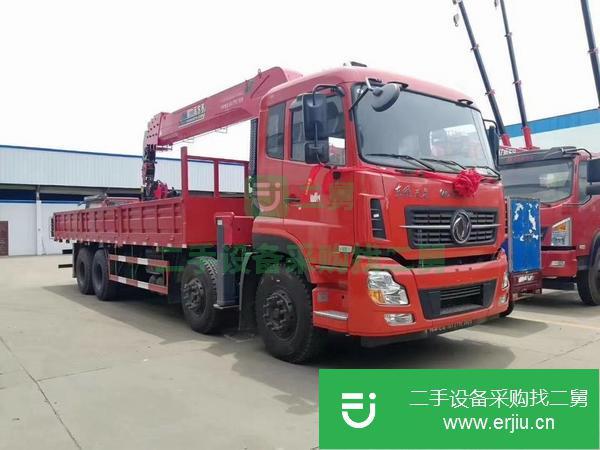 湖北出售二手東風(fēng)天龍前四后八康機(jī)270馬力隨車吊